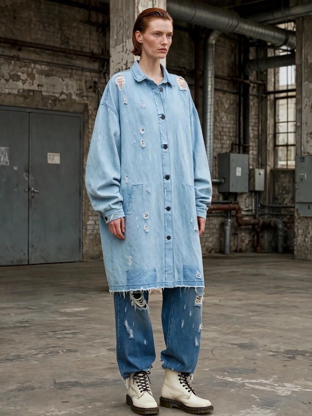 Zara cotton distressed jacket or dress